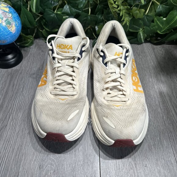 Hoka Bondi 8 Mens Sz 11.5 Running Shoes Cream Color main image 10